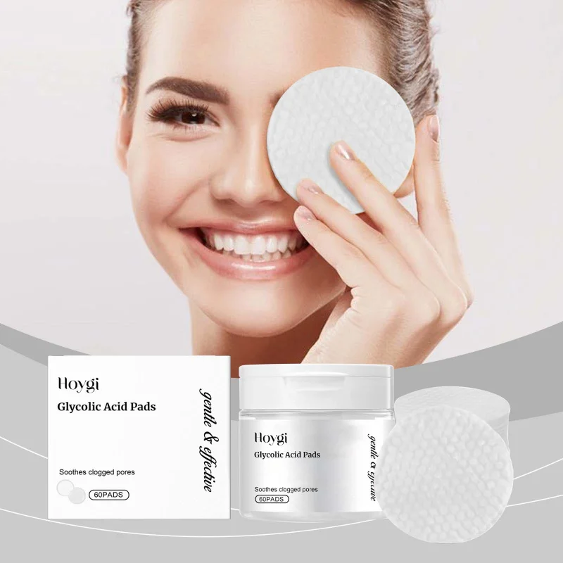

Glycolic Acid Exfoliating Pads - 60pcs Gentle Facial Peel, Hydrate & Brighten, Glycerin & Centella, Smooth & Even Skin Tone