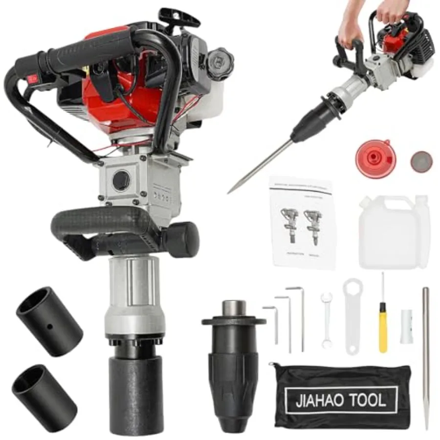 

2-тактный газовый драйвер T Post Driver 32,7CC 1000 Вт с воздушным охлаждением и долото с преобразовательной головкой, 2 рукава, 2 в 1, ограждение столба