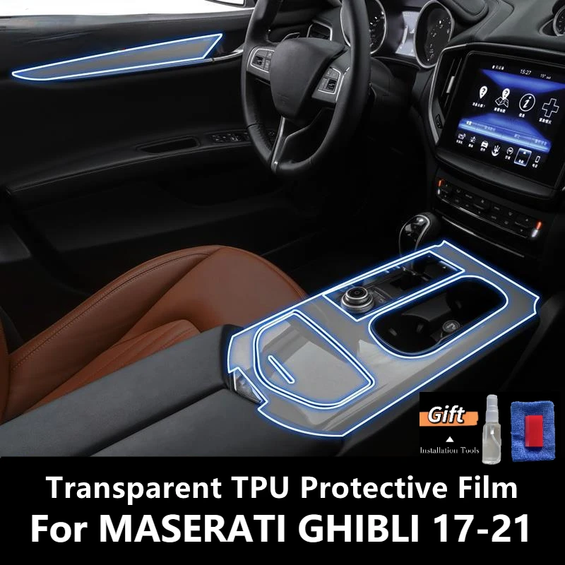 

For MASERATI GHIBLI 17-21 Car Interior Center Console Transparent TPU Protective Film Anti-scratch Repair Film Accessories Refit