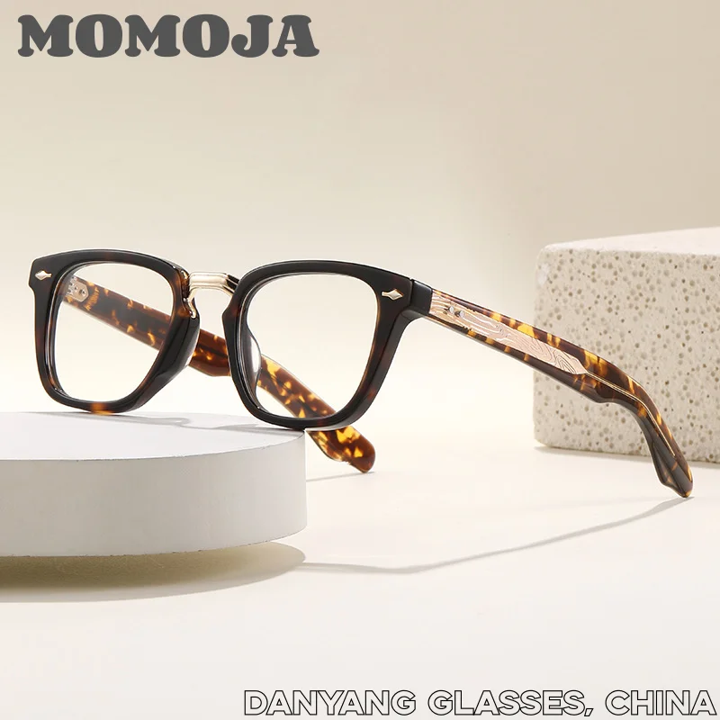 

Новые мужские и женские очки MOMOJA в стиле ретро с большой квадратной оправой, модные высококачественные очки для близорукости и дальнозоркости YSAT3015