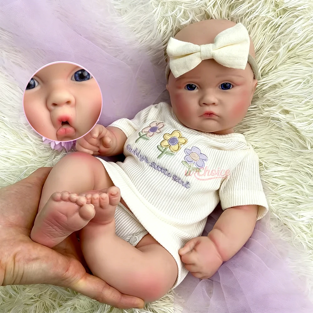 

Реалистичная водонепроницаемая силиконовая кукла реборн 45 см, мягкая ручная работа для маленьких девочек, удобная поддержка для ухода за деменцией