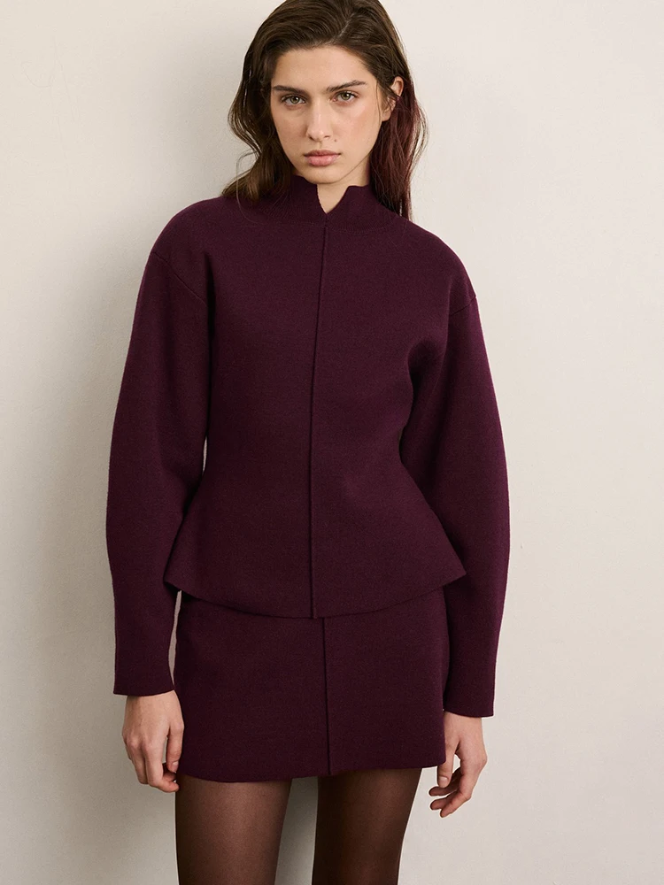 

JULISSA MO водолазка вязаный женский свитер с длинными рукавами кофейный свитер трапециевидной формы с высокой талией осень-зима теплая тонкая повседневная уличная одежда