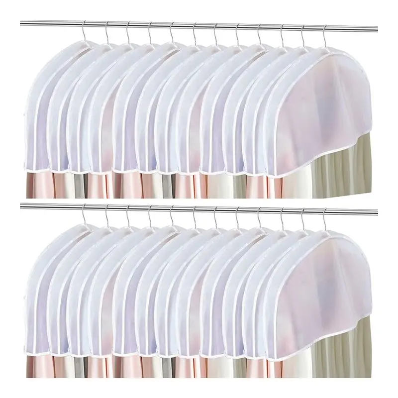 Garment Covers For Hanging Clothes-24PCS Dust Covers, Shoulder Covers For Clothing Items-AT64