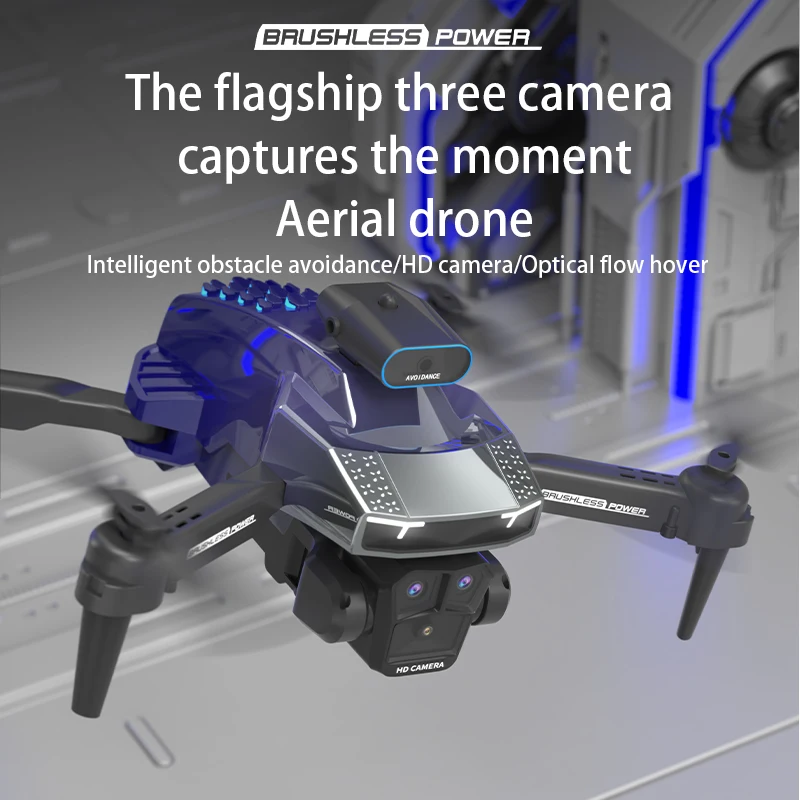 โดรนของเล่นบังคับวิทยุพับเก็บได้ H3 HD กล้องถ่ายภาพทางอากาศโดรนสี่ใบพัดควบคุมด้วยรีโมทลื่นไหลด้วยแสงของเล่นสำหรับเด็ก