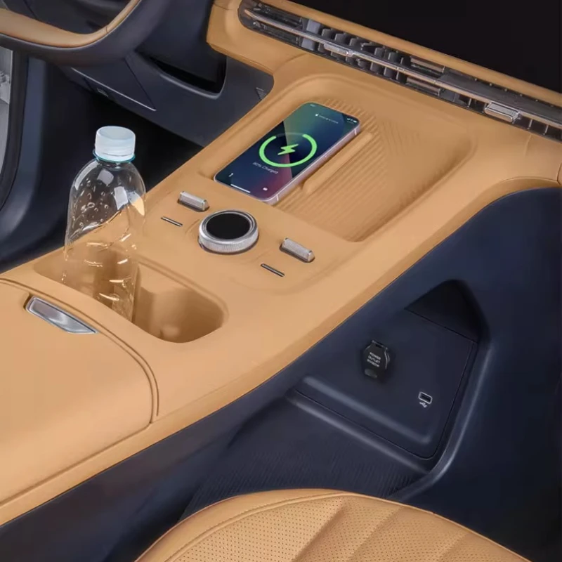 For GEELY GALAXY STARSHIP 7 EM-i Gear Water Cup Wireless Charging Pad Car Central Control Modified Protective Cover Accessories