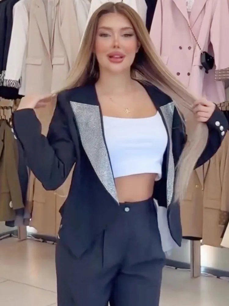 

Oversize Blazer Women Suit Korean Chic Blazer Casual Coat Streetwear Loose Jackets Solid Women's Clothing Student New 2025