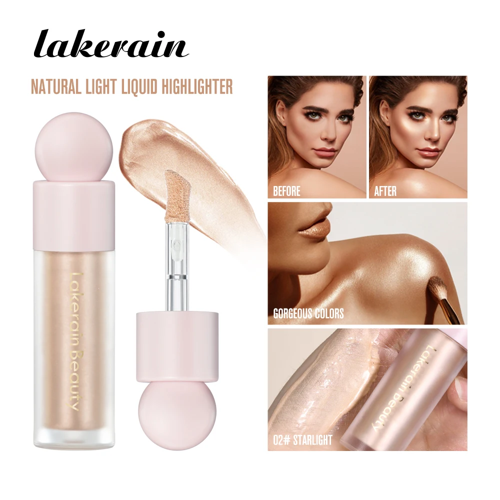 Iluminador líquido de luz rara, iluminador para el cuerpo, contorno de la cara, bronceador, brillo sedoso, Belleza