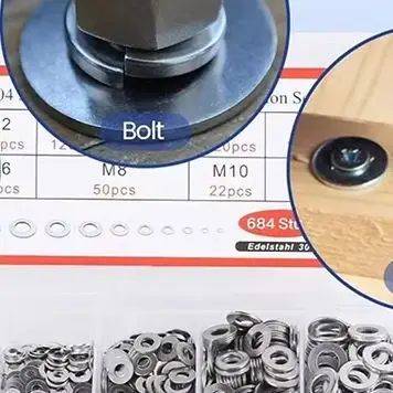 180PCS Stainless Steel Washers O Ring Fasteners Gasket Set Assortment Kits M2 M2.5 M3 M4 M5 M6 M8 M10 Flat Washer Grommets