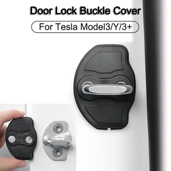 4 Uds. Cojín de amortiguación silencioso para puerta de coche, cubierta de hebilla de cerradura de puerta de silicona para Tesla Model Y Model 3 2017-2023 / MODEL3 Highland 2024