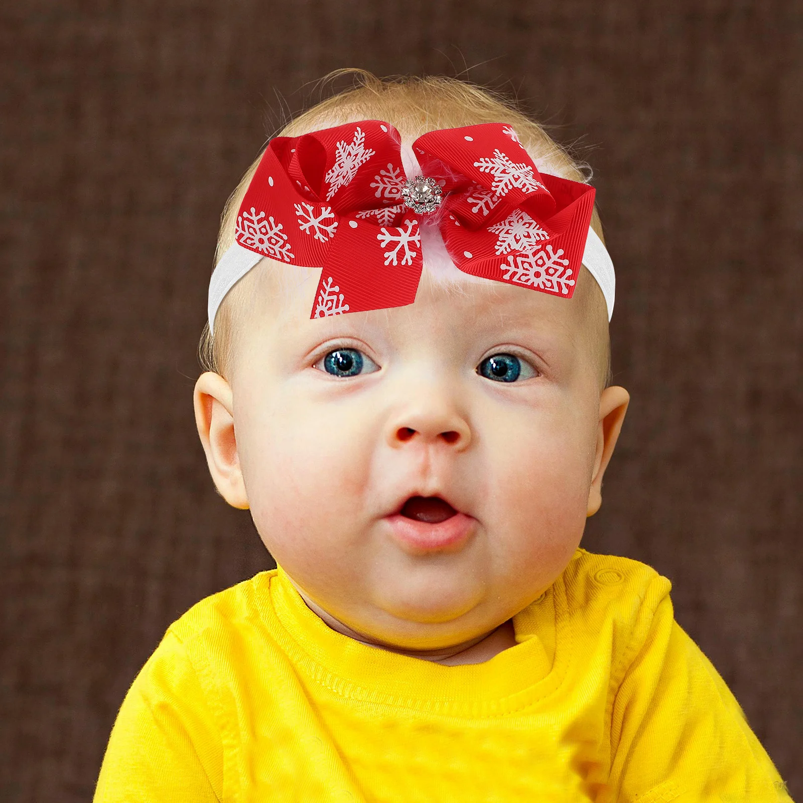 2 個クリスマス女の赤ちゃんヘッドバンド弓ヘアアクセサリー新生児クリスマスベビーヘッドバンドクリスマス幼児頭飾り