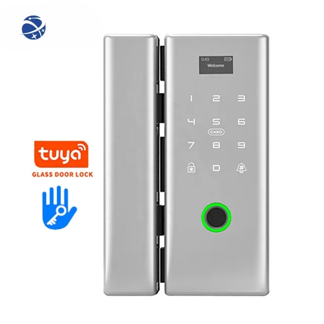 Keyless Sliding Locks Tuya App Wifi 1 Inch Digital Lockset Smart Gate Rim Slide Glass smart Door Lock