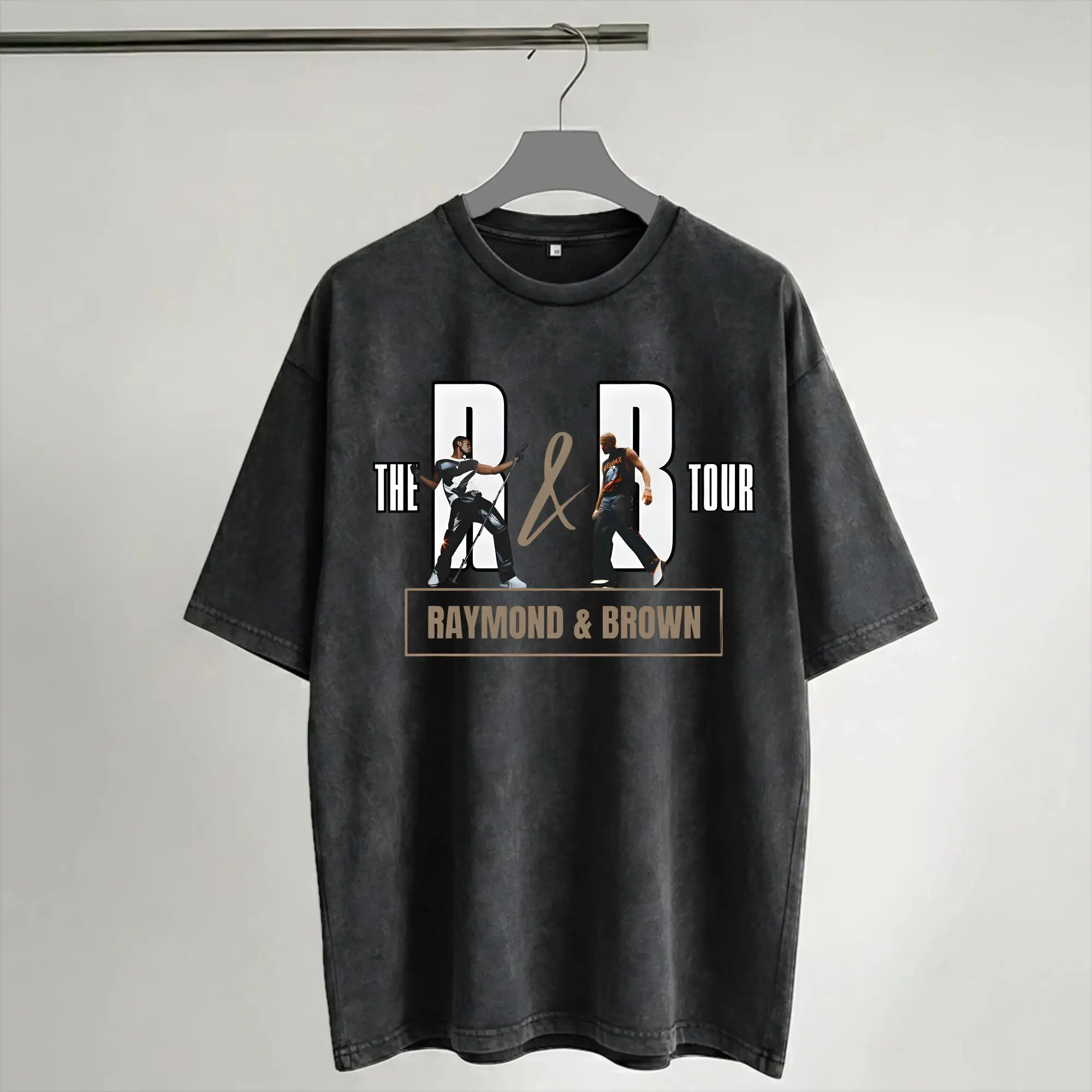 Harajuku Washed Shirt Chris Brown Ushers R&B Tour 2026 Accessories Vintage T-Shirts Harajuku Streetwear Short Sleeve Summer Tee