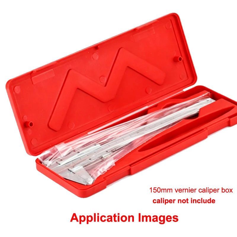 150MM caliper plastic box in red color for protecting the vernier caliper   JJ1538
