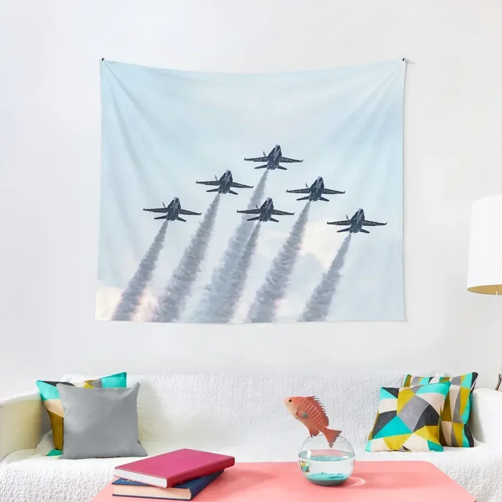 

Blue Angels in Formation Tapestry Wallpaper Bedroom Funny House Decorations Wall Hanging Tapestry