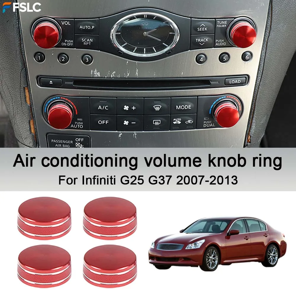 

Car Decoration For Infiniti G25 G37 2007-2013 Air conditioning volume knob ring Cars Accessories Styling Upgrade