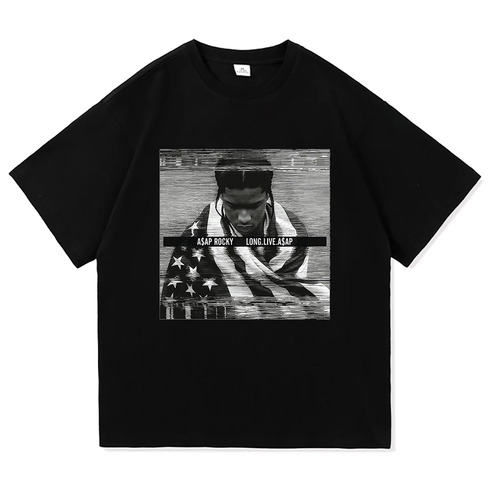 Camiseta Asap Rocky para hombre, camiseta estética Retro Harajuku de alta calidad para uso diario, ropa de calle Vintage Unisex, camisetas clásicas de algodón