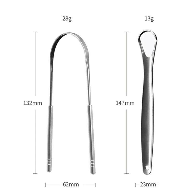 U Type Tongue Scraper Stainless Steel Oral Tongue Cleaner Brush Cleaning Coated Tongue Toothbrush Oral Hygiene Care Tools