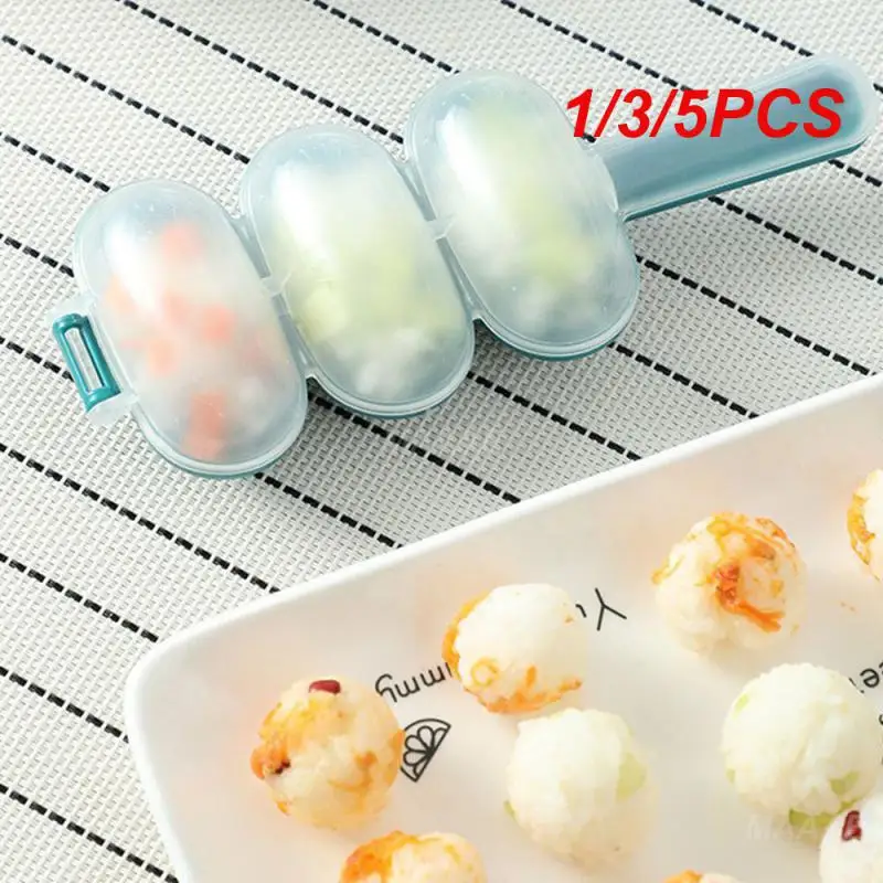 1/3/5PCS Spherical Mold Feeding Artifact Rice Ball Dark Green Sushi Tools Rice Ball Mold Spherical Creativity About 17*6.5cm