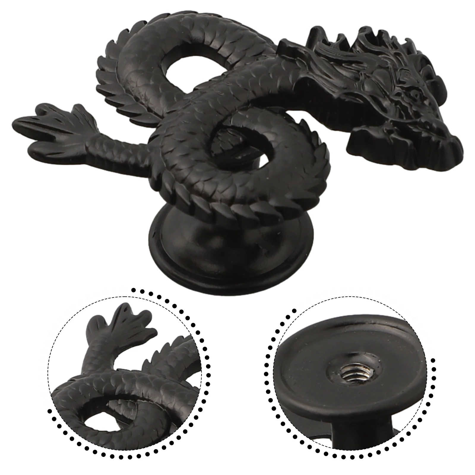 Cupboard Knob Cabinets Handle Reliable Replacement Zinc Alloy Decoration Dragon Kitchen Pull Handles Practical