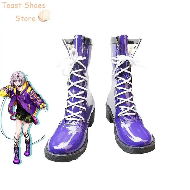 Ujigawa Shu Cosplay Shoes Game ARGONAVIS from BanG Dream Cosplay PU Leather Shoes Halloween Carnival Boots Props Costume Prop