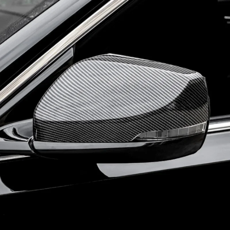 For Cadillac CT5 CT6 2020-2024 Car Sticker Rearview Side Mirror Cover Wing Cap Exterior Door Rear View Case Trim Carbon Fiber