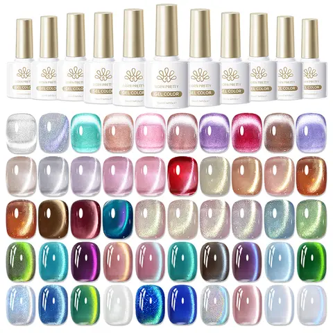 BORN PRETTY 10ml Sparkling Glitter Cat Magnetic Gel Nail Polish Semi Permanent Soak Off UV LED Manicure Varnish Nail Art