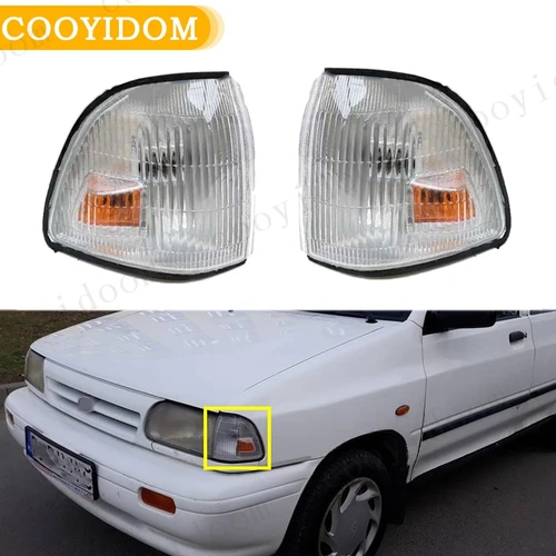Luz de esquina de coche para KIA Pride 2000 2001 2002 2003 2004 indicador de luz lateral delantera carcasa señal de giro KK135-51060 KK135-51070
