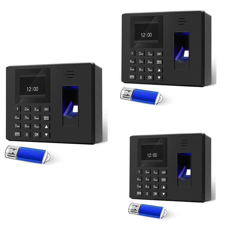 Fingerprint Clock Finger Scanning And PIN Punch In One, No Monthly Fee Deduction Lunch Time Editor Lacks Punch
