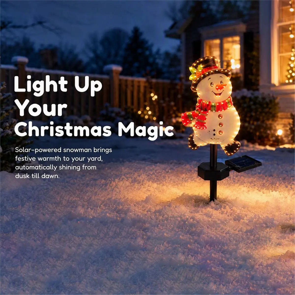 Christmas Santa Solar Garden Stake Lights Lantern Christmas Garden Stakes for Patio Yard Porch Deck Fence