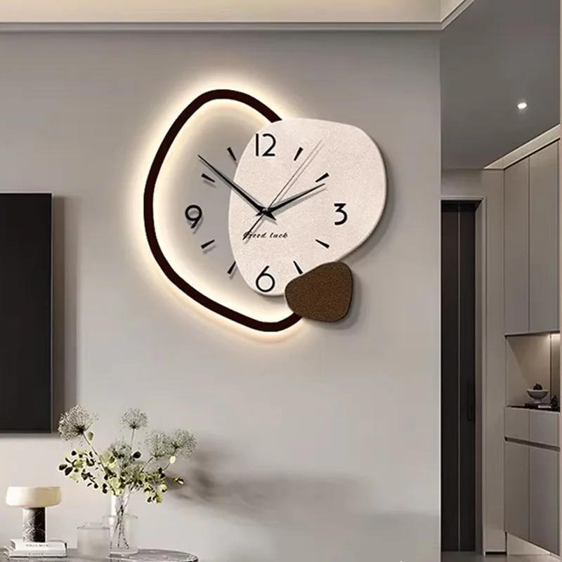 Relojes de Pared Digitales Xenomorph, Reloj de Pared de Diseño Estético Moderno con LED para Interiores, Reloj de Pared Creativo y Moderno para Decoración del Hogar
