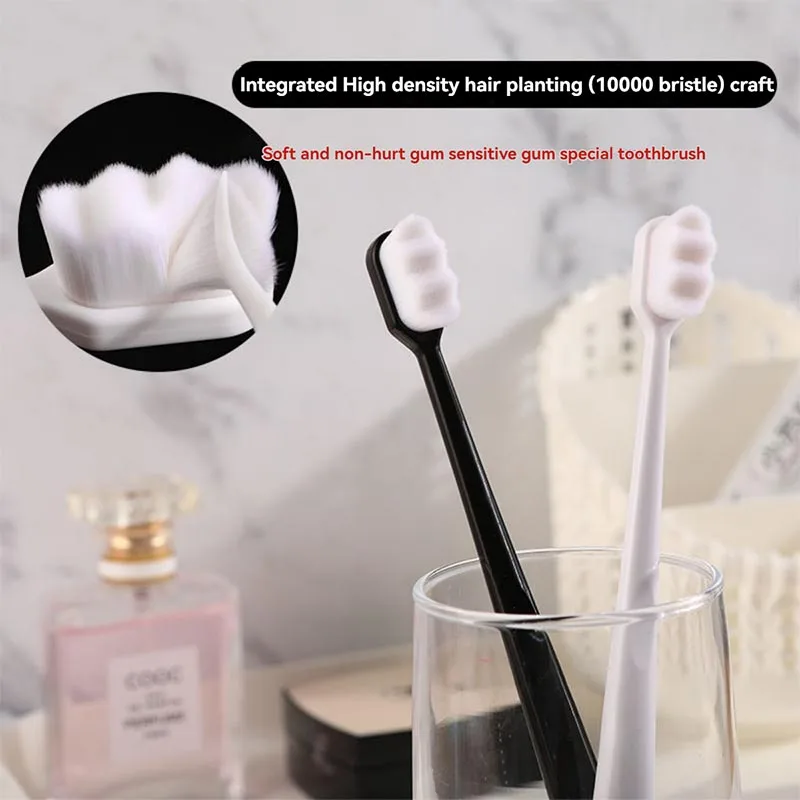 1PC Ultra Soft 10000 Bristle Toothbrush Small Head Gum Care Oral Cleaning Brush for Pregnant Women Kids Adults