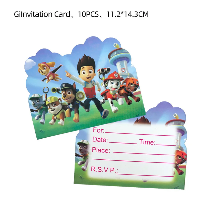PAW Patrol Geburtstag Party Dekoration Neue Version Ballon Set Einweg Geschirr Kid Event Liefert Banner Hintergrund Geschenk