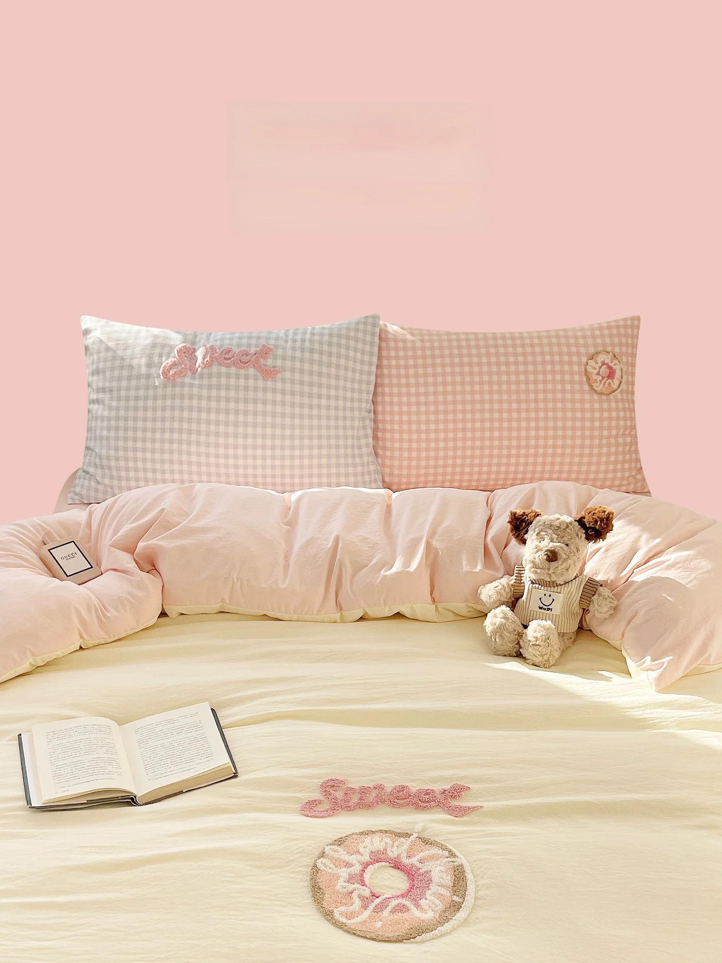 

Comfortable Pure Cotton Four-Piece Bedding Set ZOEO New Sle Cry Patterned Towel Bedding Cover eet Bed Canopy Duvet Cover