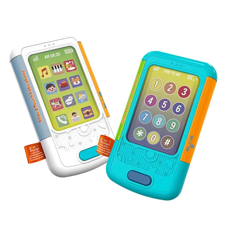 Mobile Phone Story Toy Music Telephone Model Touch Screen Bilingual Phone Story Model Simulated Phone Sound And Light