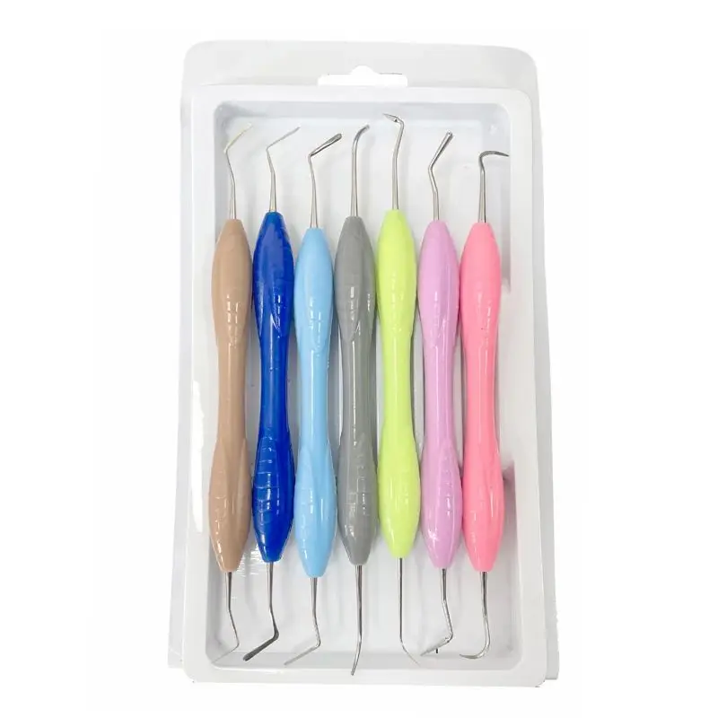 Dental Resin Filled Restorative Instrument Filler Aesthetic Restoration Knife Silicone Handle Dentistry Tools Non-Slip