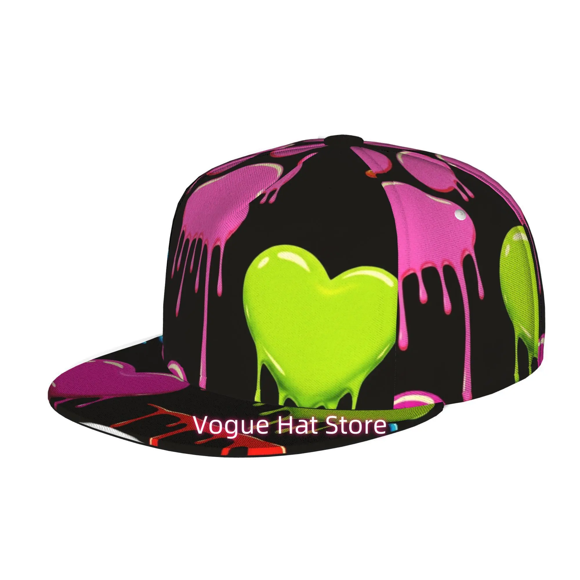 Men's & Women's Baseball Cap with Abstract Color Design - Adjustable Snap-On Brim, Flat-Top Suitable for Casual Outdoor, Machine