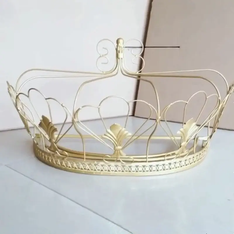 Wrought iron double track bed mantle frame Princess bed head curtain Crown bracket Curtain frame Mosquito net hanger Fabric disp