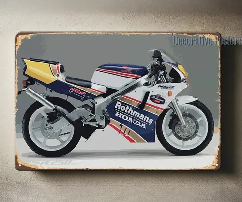 Nsr 250R Racing Motorcycle Metallposter Blechschild