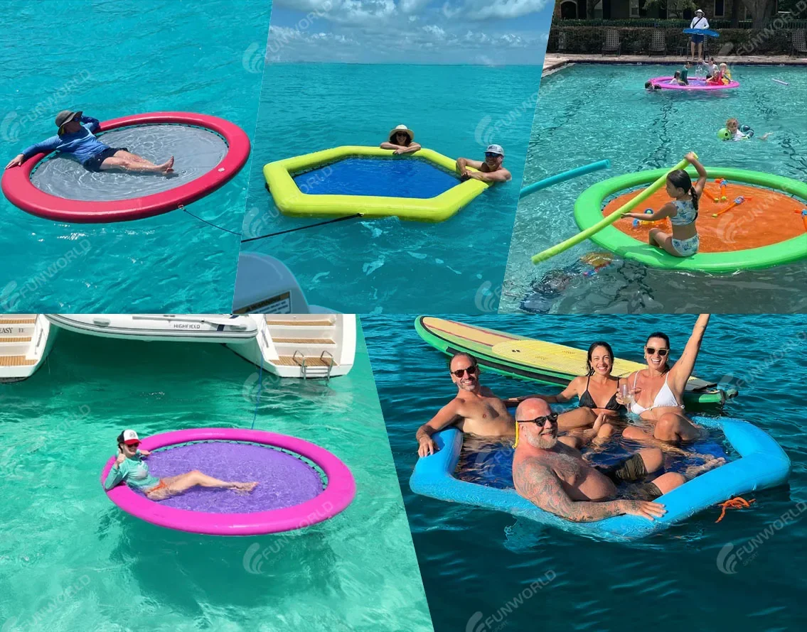 Picture 7: Hammock Inflatable Pool Float With Air Pump Premium Swimming Pool Lounger Multi-Purpose Pool Hammock