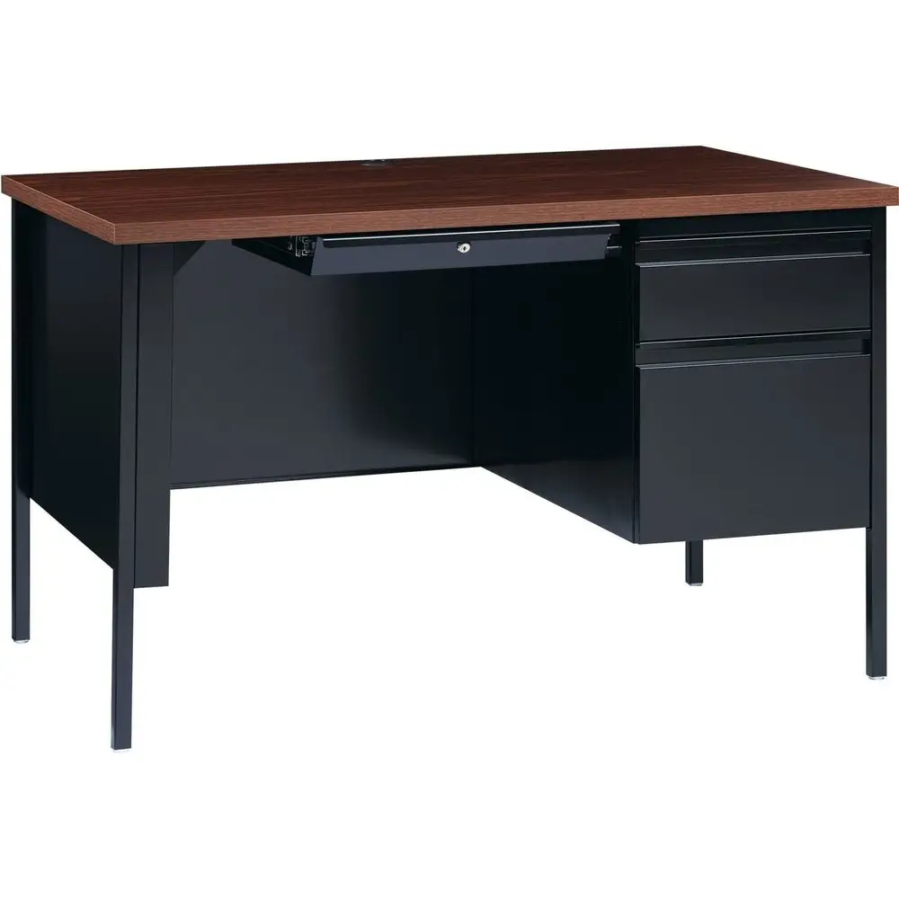 

Single Right Pedestal Desk, 48 by 30 by 291 2Inch, Black Walnut