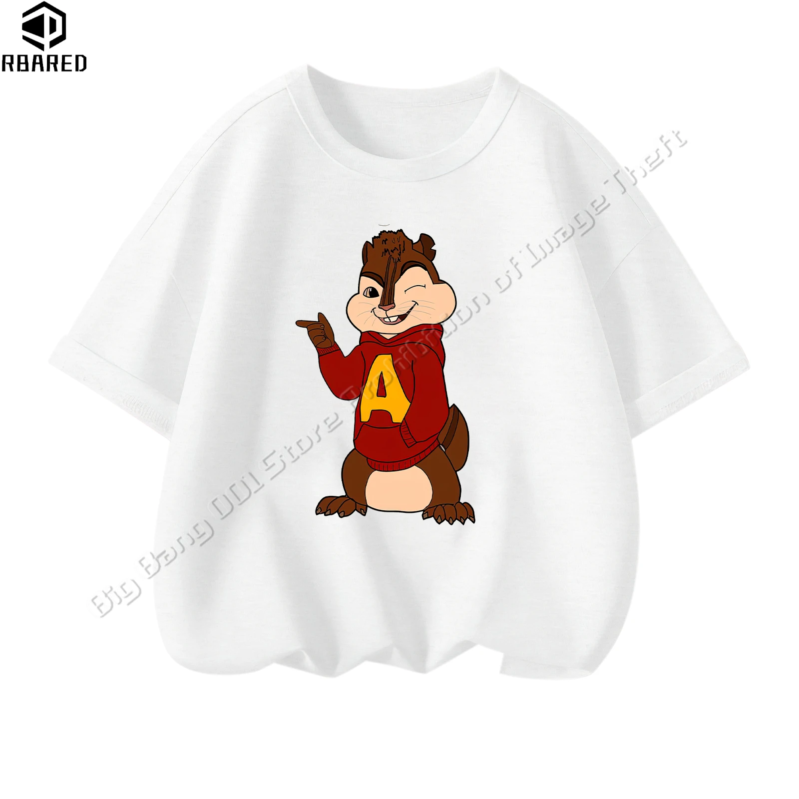 Girl 2024 Kids Clothes Summer Short Sleeve Children Top 100% Cotton Large Size Tops Boy Alvin and the Chipmunks Child T Shirt