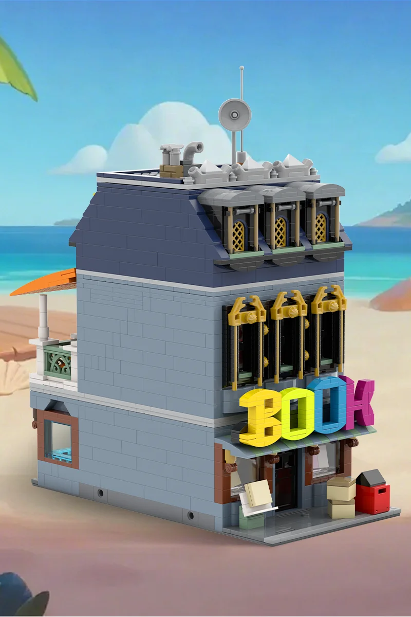 MOC Modulare Piccola libreria Building Blocks Modello Piccola libreria Architettura Street View Mattoni Assemblaggio Giocattoli Regali fai da te per bambini