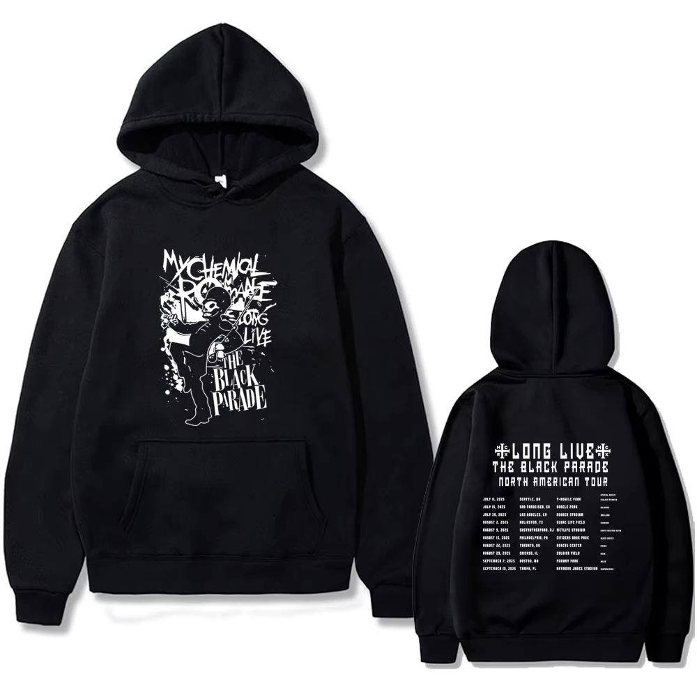 

My Chemical Romance Band Hoodies Long Live The Black Parade Tour 2026 Sweatshirt Men's Gothic Punk Streetwear Man Casual Hoodies