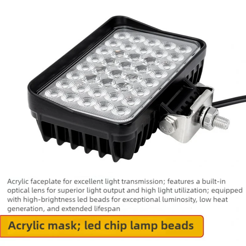 5 Inch 40LED Work Light 12-60V Wide Voltage High Brightness For Excavator Loader Off Road Truck ATV Tractor Driving Lamp 80W