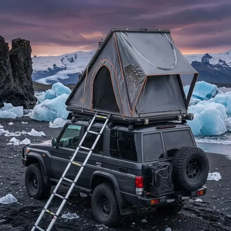 Personalized Custom Rooftop Tent Hard Shell Quick Setup Car Camping Tent with Rear Awning for 4x4 Vehicle
