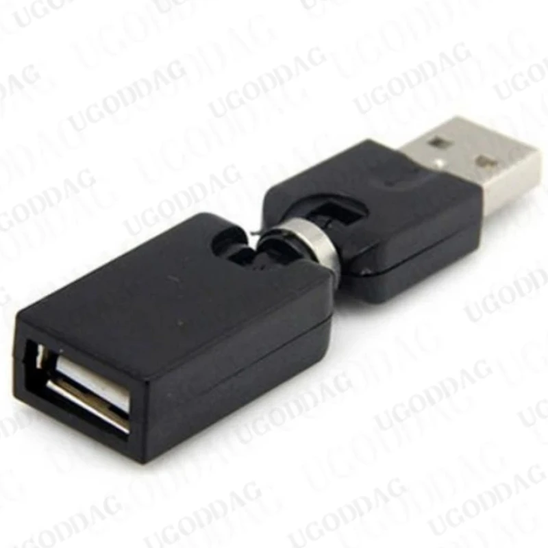 Rotating and Swivel Twist USB 2.0 Type A Male to Type A Female 360 Degree Rotation Angle Extension Adapter Convertor