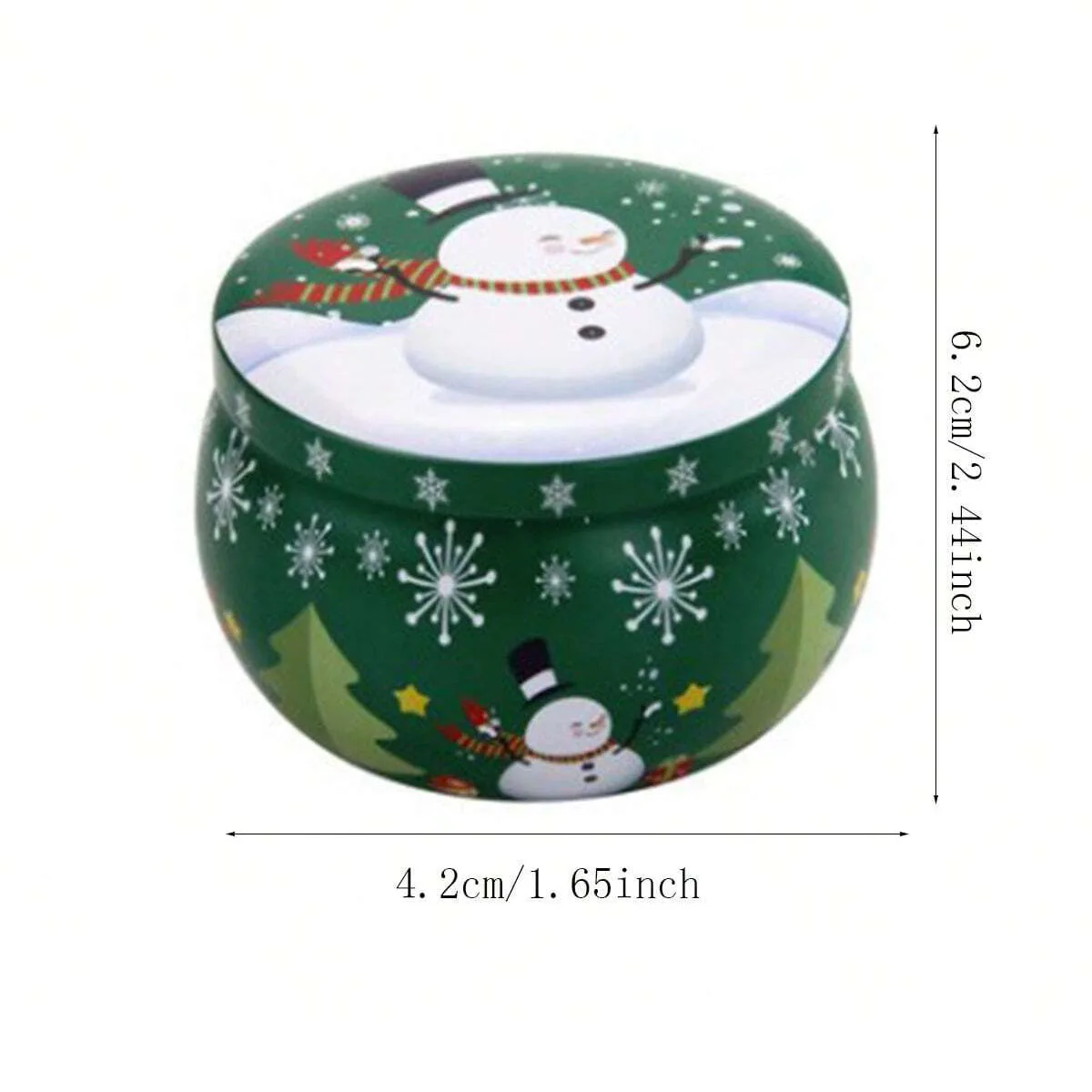 1/2PCS Christmas Atmosphere Aroma Candles Santa Claus Tin Box Plant Formula Aroma Candles Suitable for Bedroom and Living Room