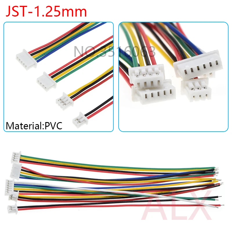 5Pcs JST-1.25mm ZH-1.5mm PH-2.0mm XH-2.54mm Male/Female Plug Connector With Wire 2/3/4/5/6/7/8/10P Pin Header Socket For Arduino