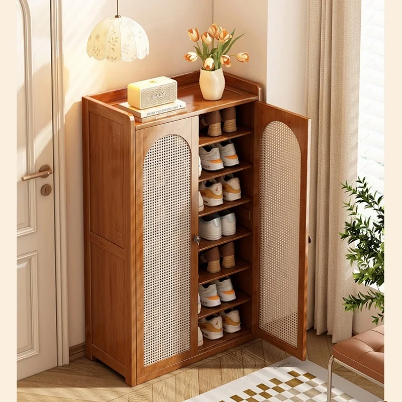 Shoe cabinet for home use, doorstep shoe rack, simple indoor rental, multi-layer breathable dust-proof storage rack for houses