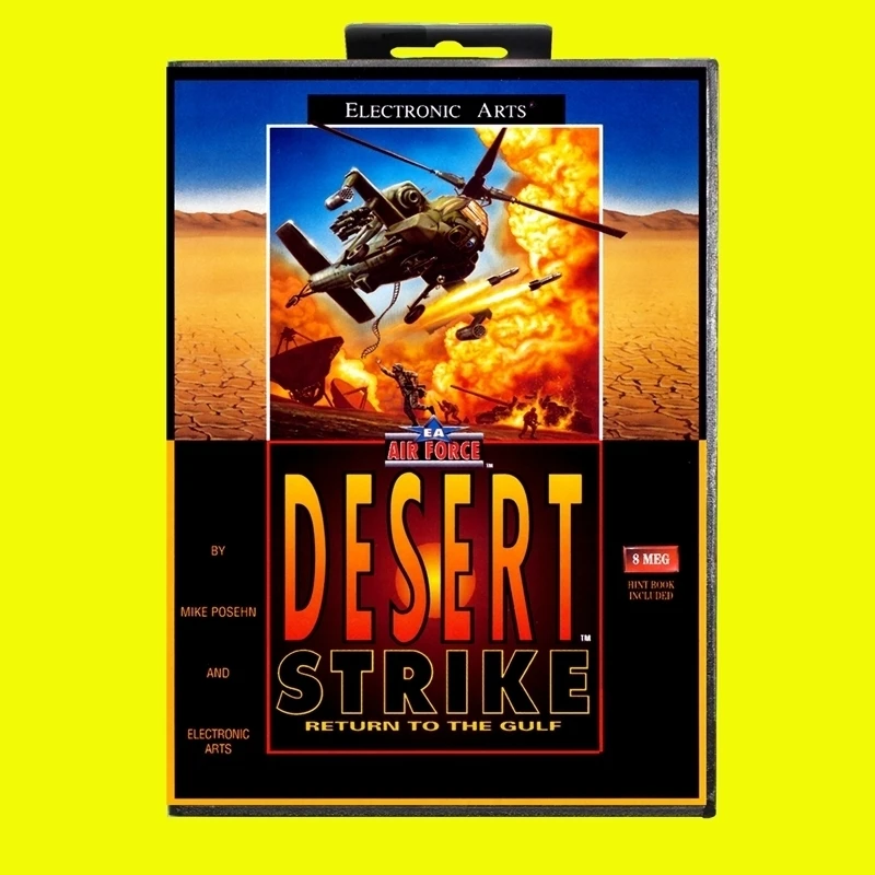 

Desert Strike MD Game Card 16 Bit USA Cover for Sega Megadrive Genesis Video Game Console Cartridge